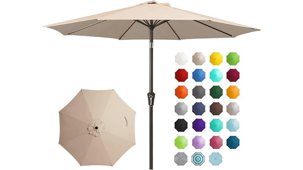 9 foot tilting patio umbrella