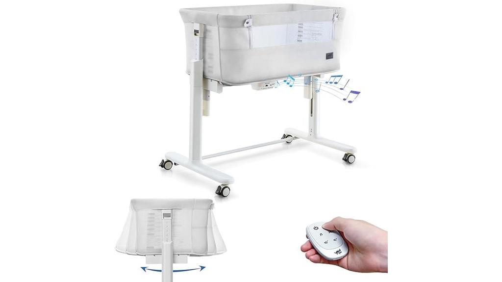 adjustable height rocking bassinet