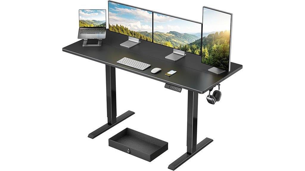 adjustable storage standing desk