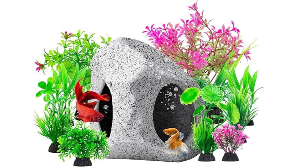 aquarium rock cave decor
