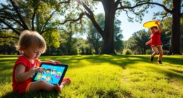 balancing screen time and play