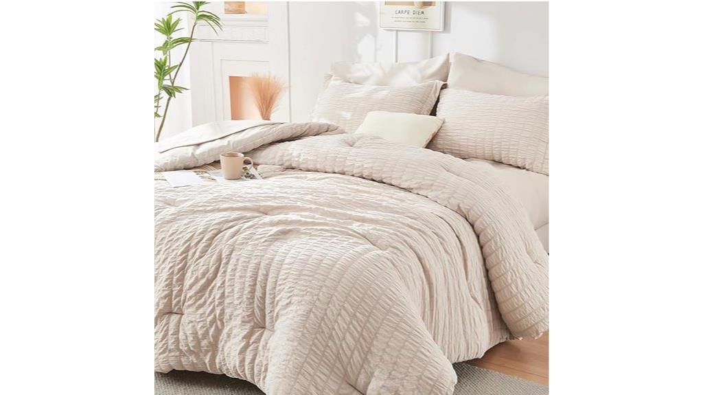 beige queen comforter set