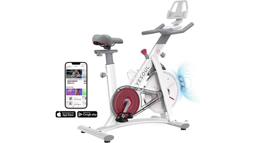 black exercise bike with tablet