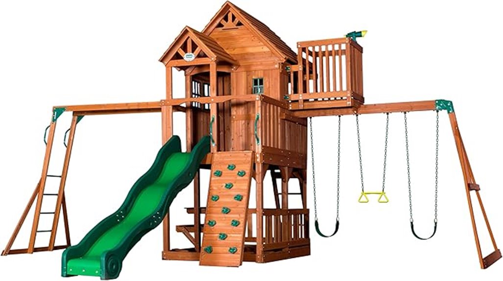 cedar backyard playset structure