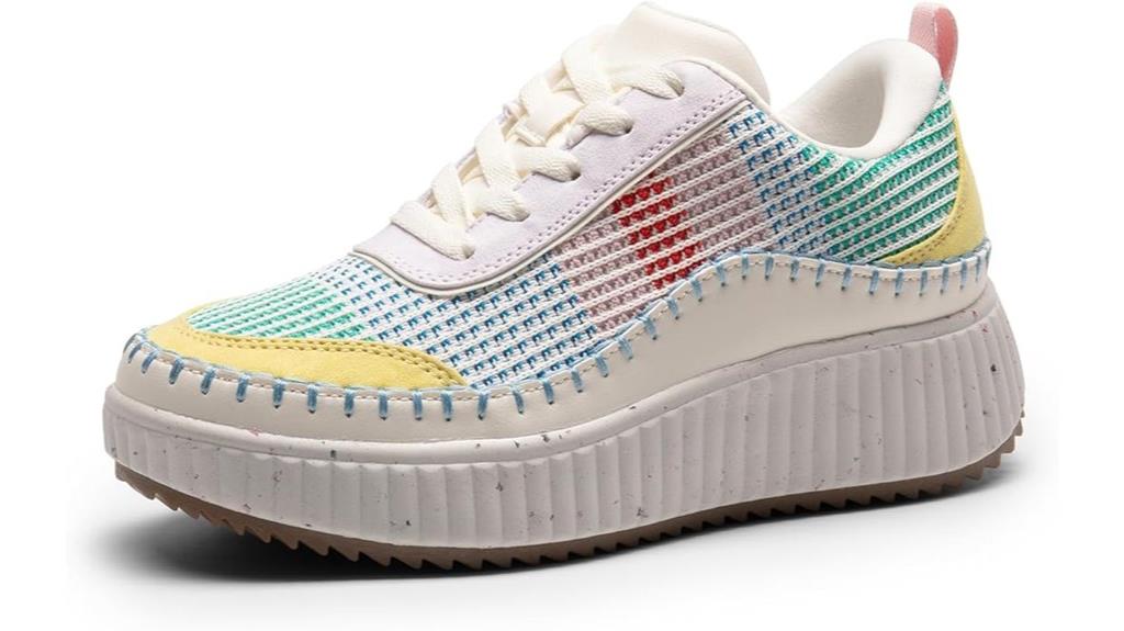 chunky tweed sneakers for women