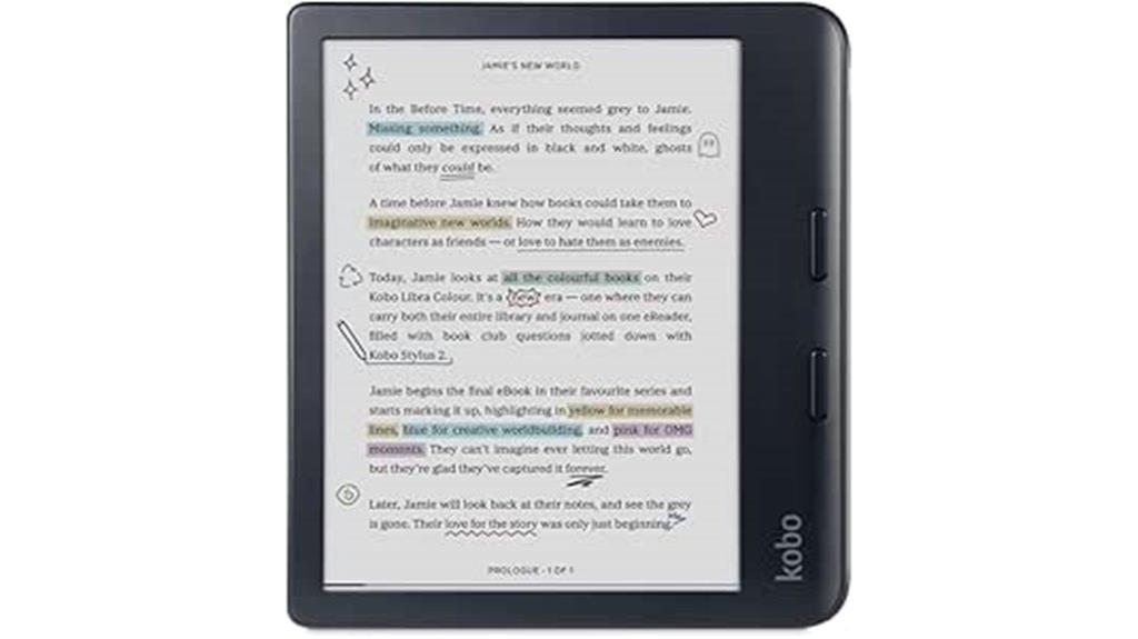 color e ink ereader
