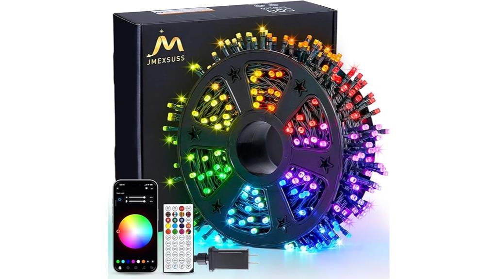 colorful christmas light display