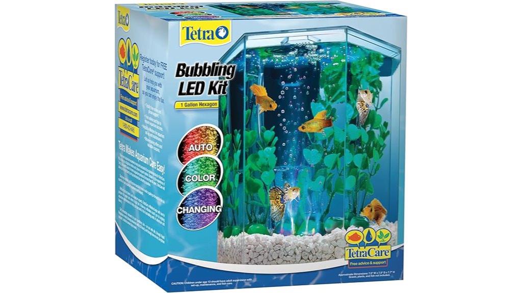 colorful hexagon aquarium kit