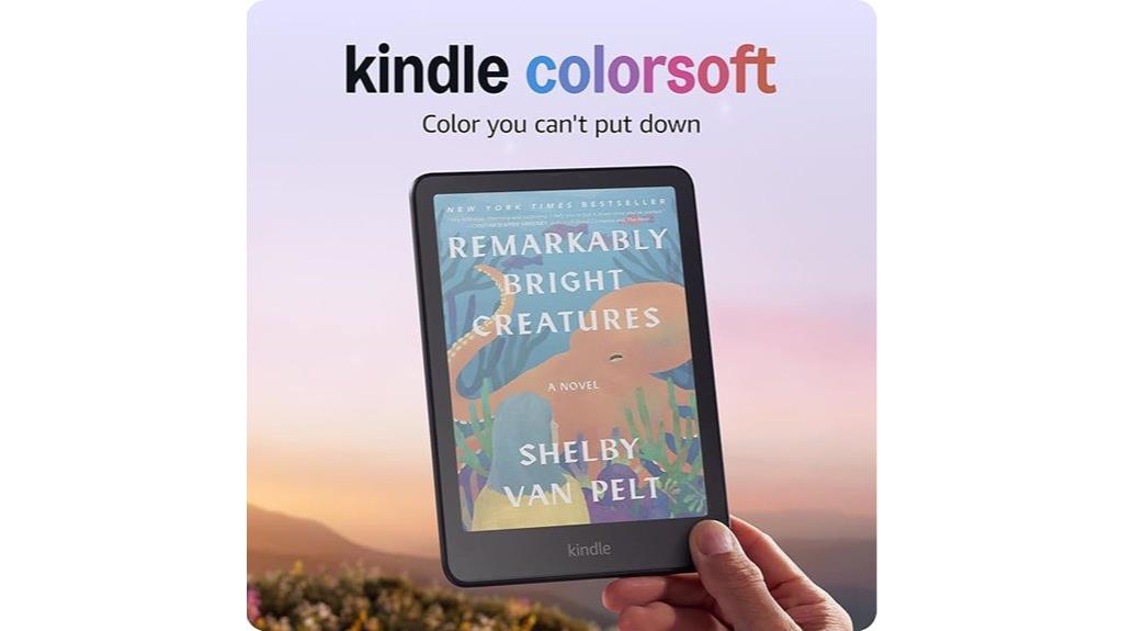 colorful kindle with storage