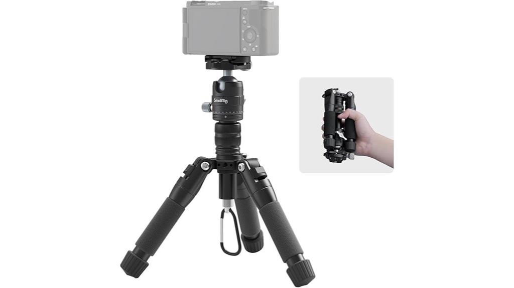 compact aluminum tripod with ball