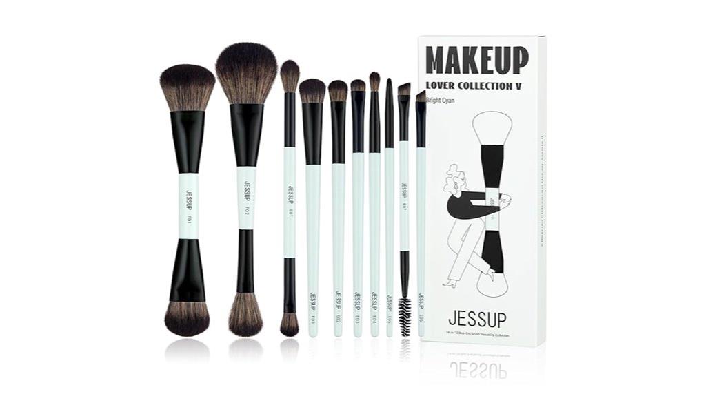 complete 10 piece makeup brush set