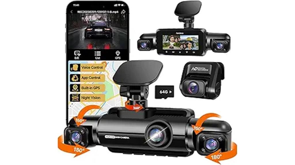 comprehensive 4 camera dash cam