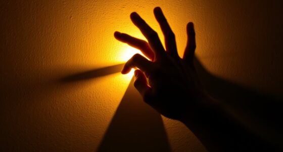 creating shadows with flashlights