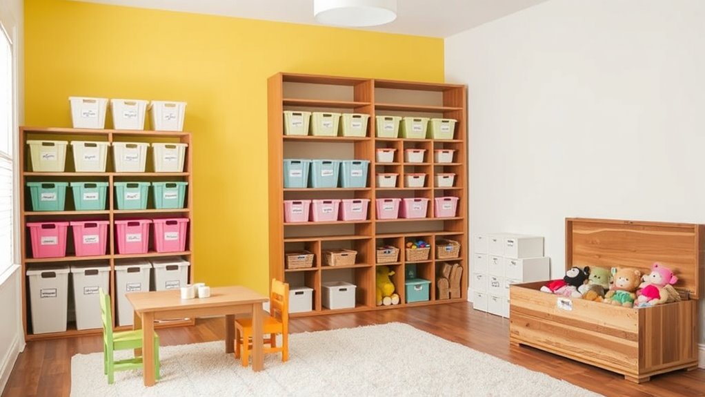 creative colorful toy organization