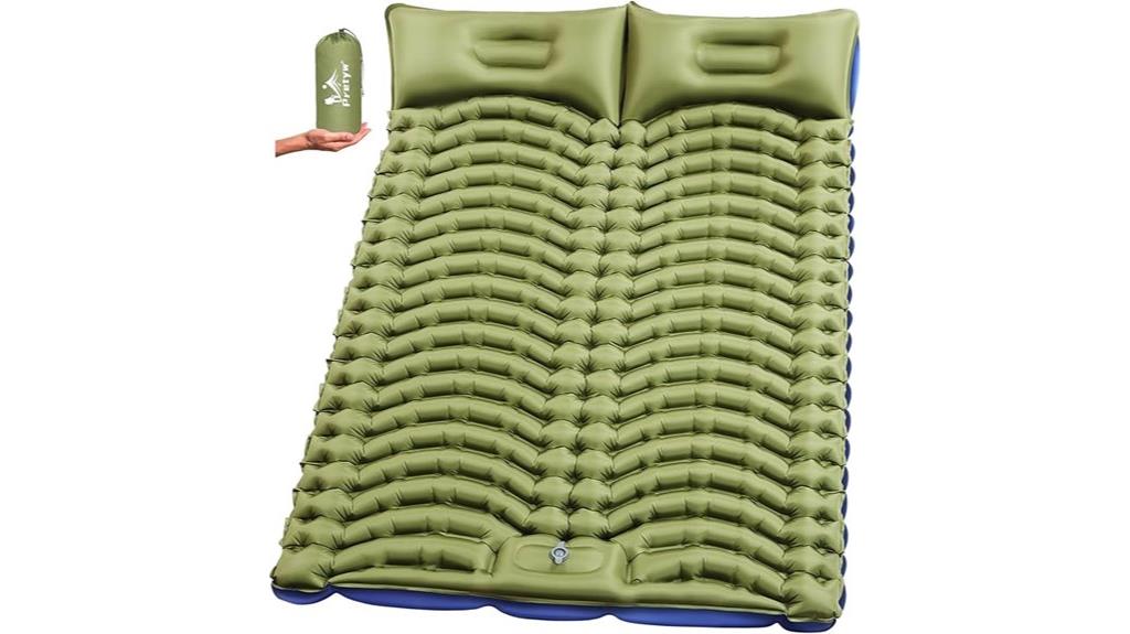 double inflatable camping pad