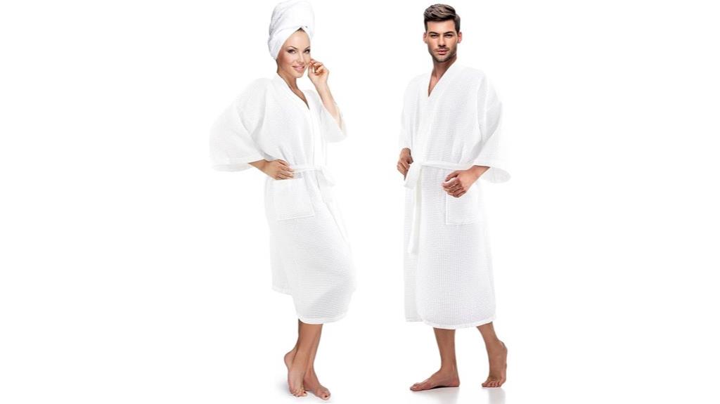 double waffle robe set