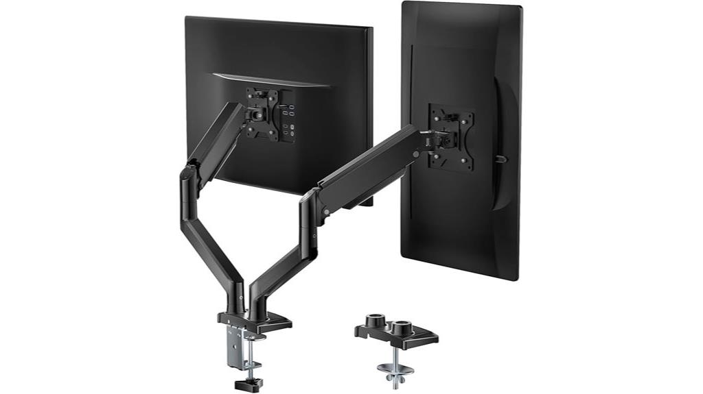 dual monitor height adjustable