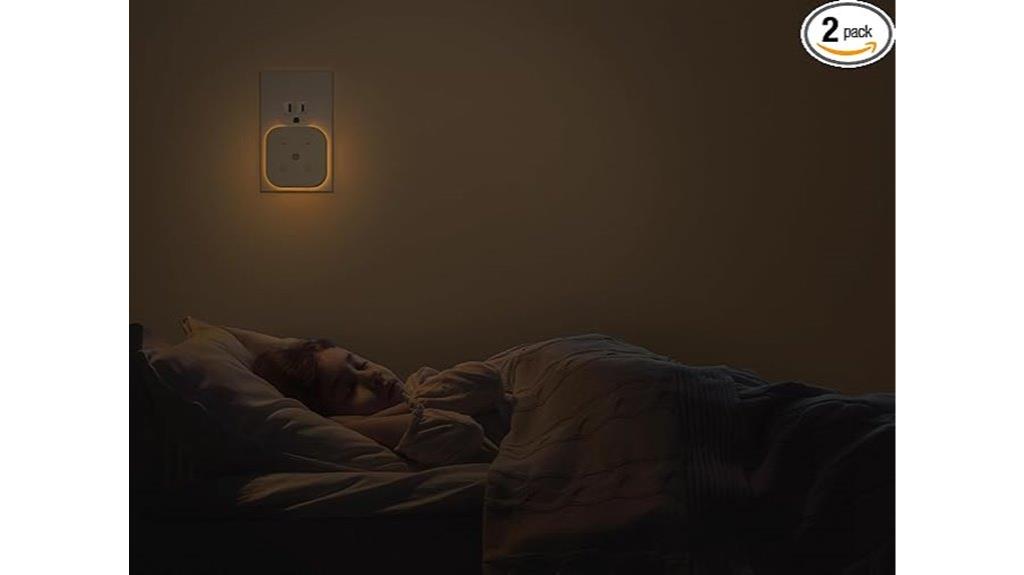 dual warm dimmable night lights