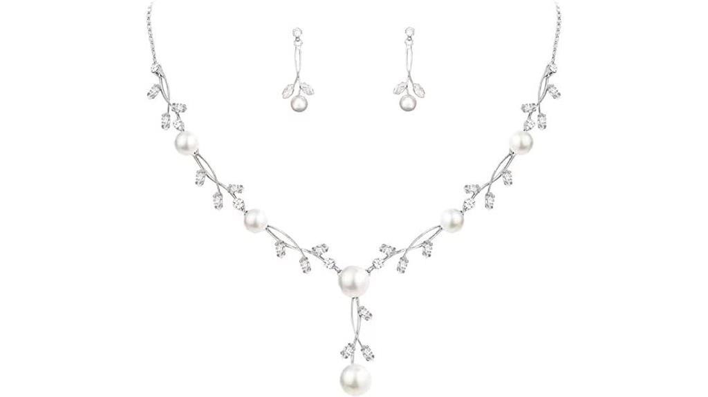 elegant pearl crystal jewelry