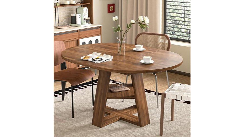 expandable dining table with storage