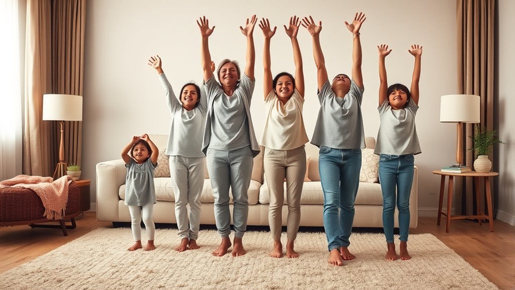 family bonding through stretching