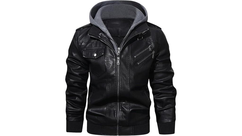 faux leather motorcycle jacket