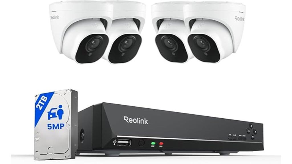 five megapixel wired security