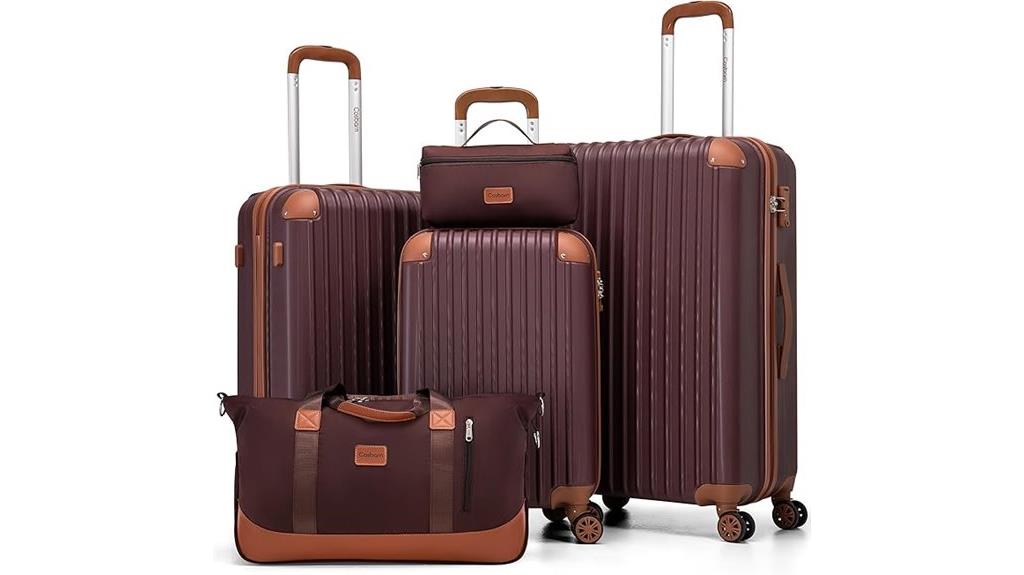 five piece luggage set