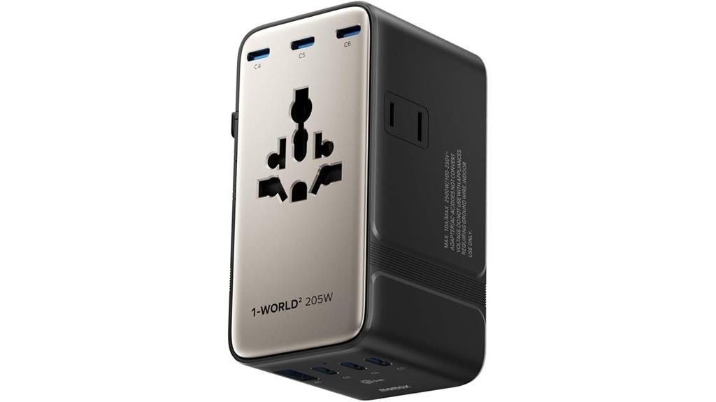 gan 205w travel adapter