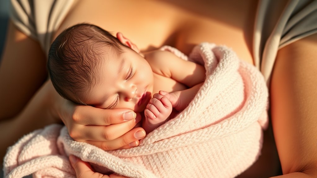 gentle supported newborn handling