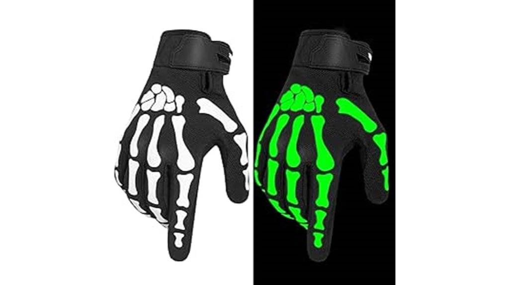 glow in the dark skeleton gloves