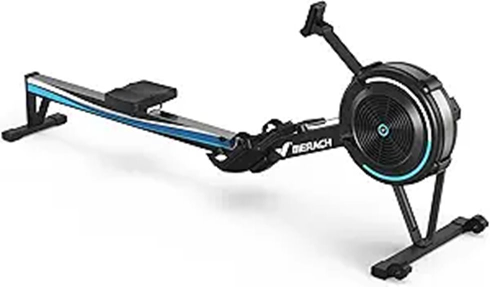 indoor rowing machine with adjustable resistance