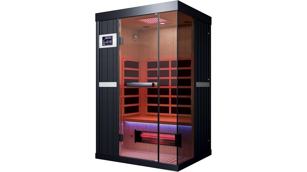 infrared sauna with red light