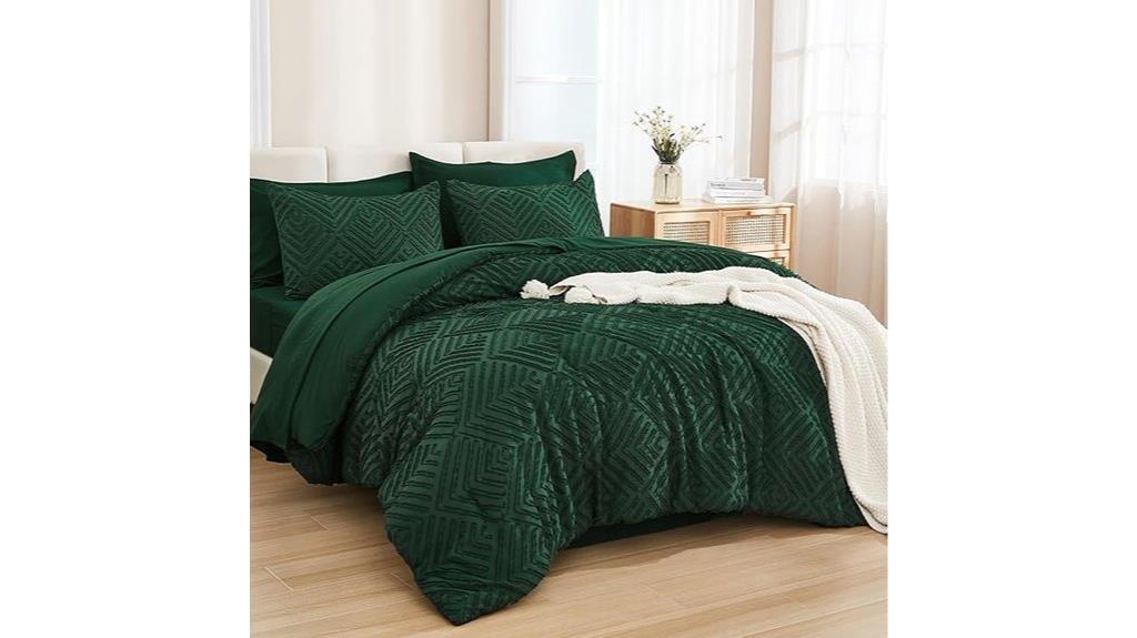 king size green comforter set