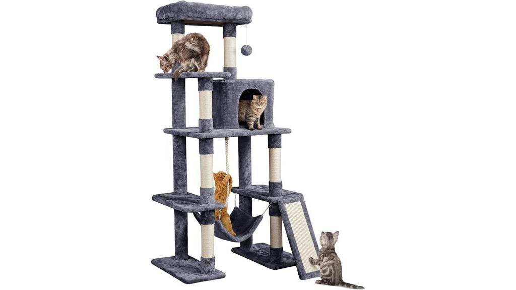 large cat tree with accessories