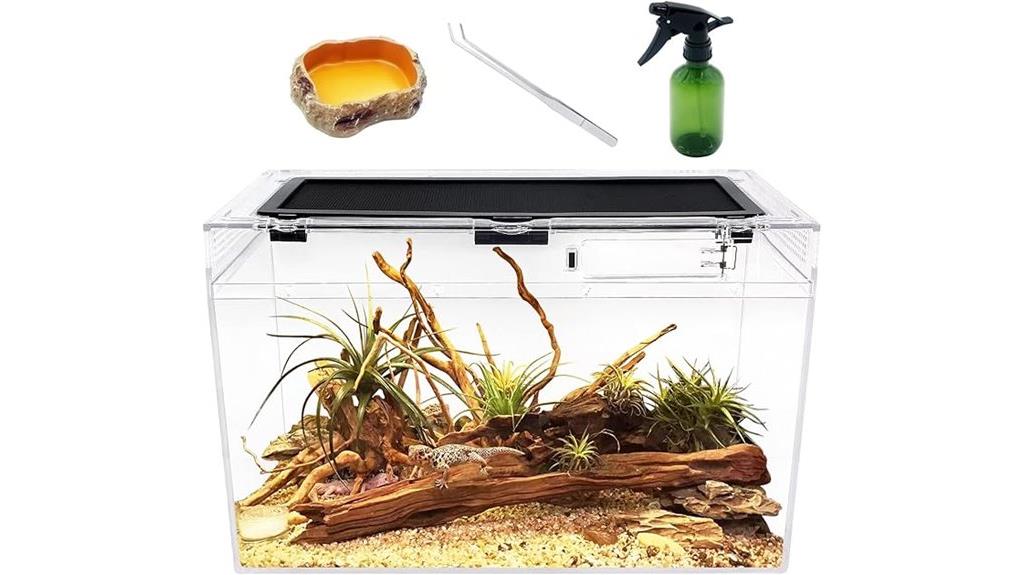 large clear reptile terrarium