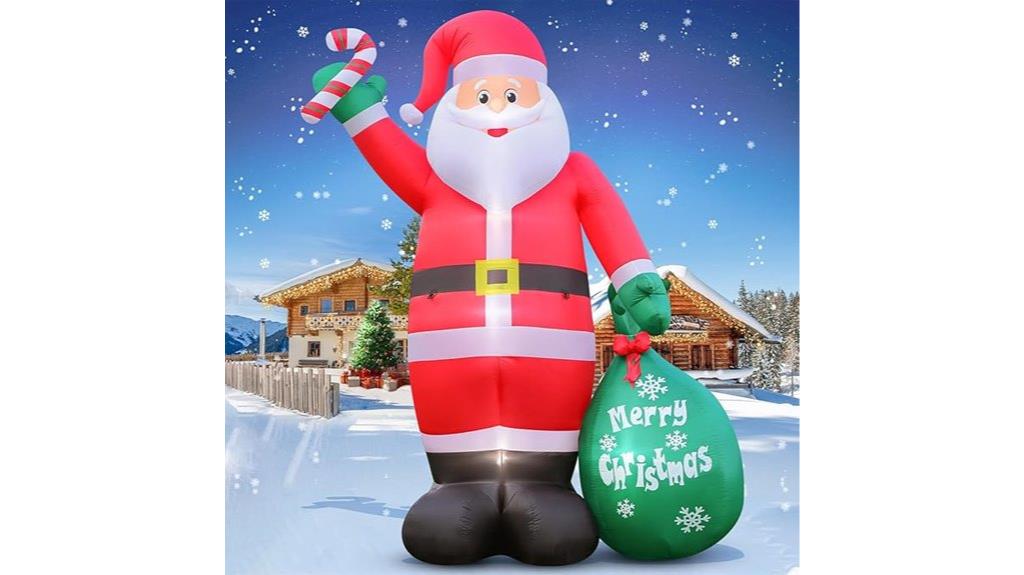 large inflatable santa yard decor