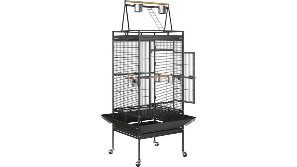 large rolling birdcage