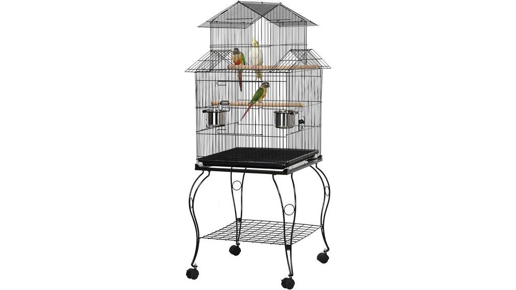 large rolling parrot cage