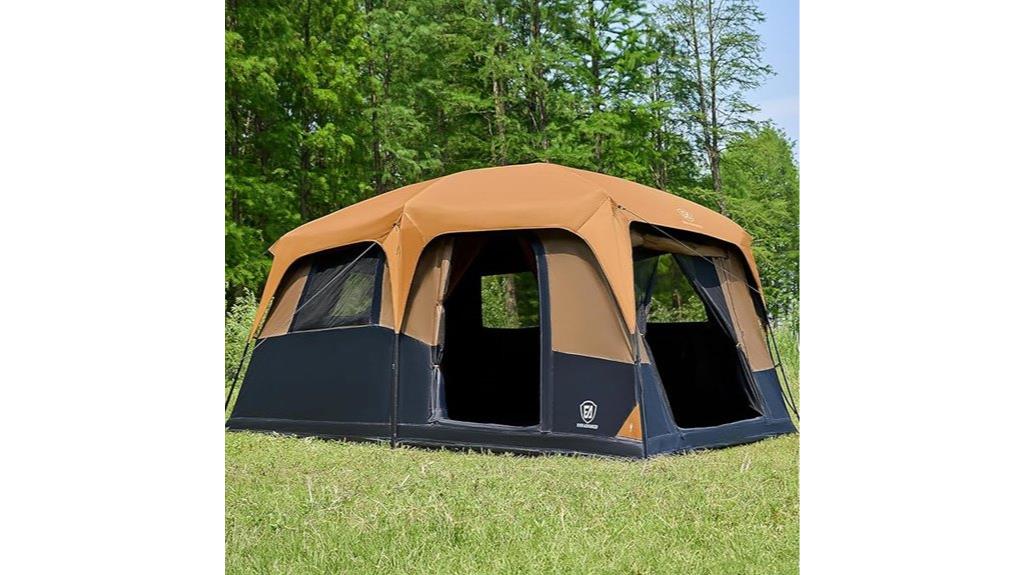 large ten person camping tent
