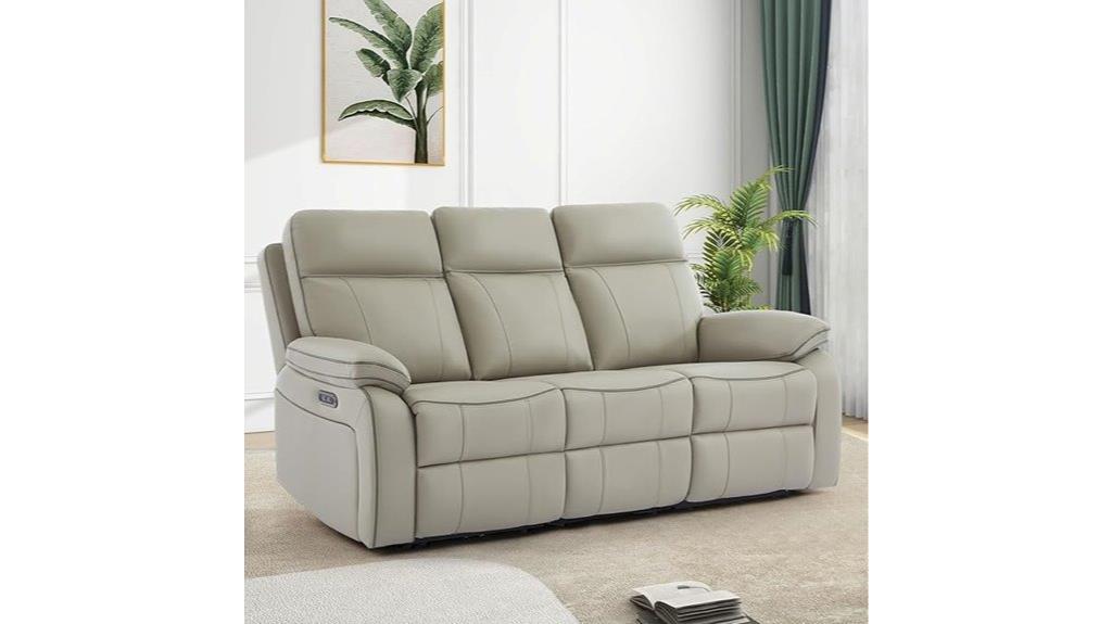 leather recliner with table