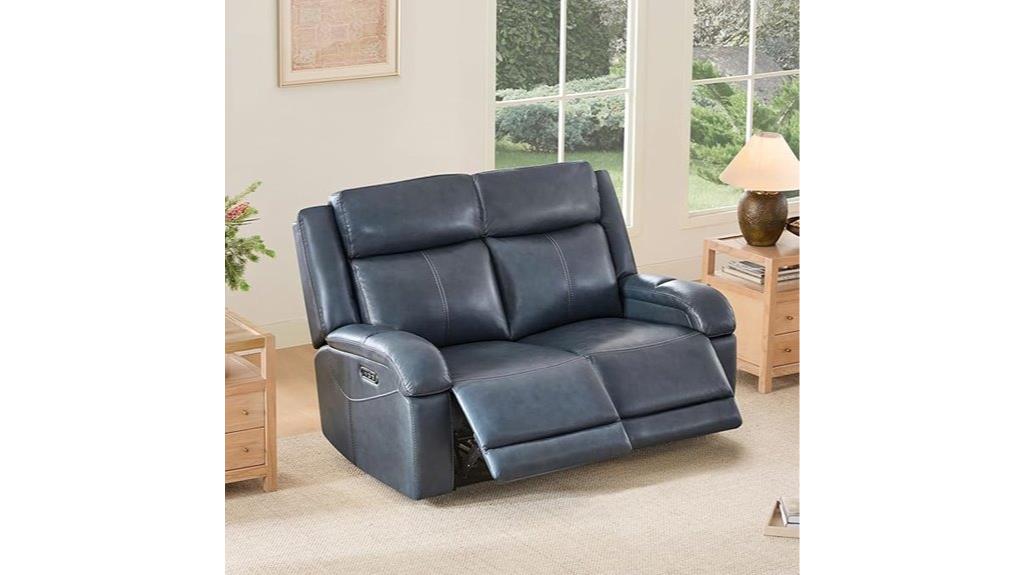 leather reclining sofa with charging