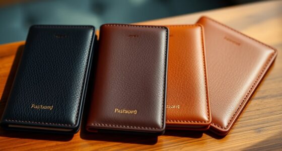 luxury leather passport sets