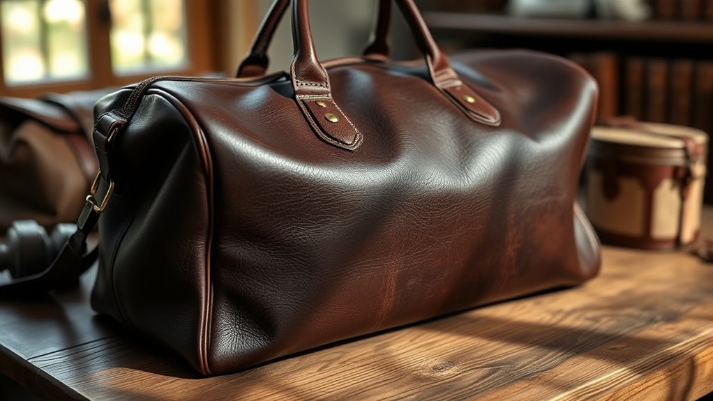 luxury leather travel bags