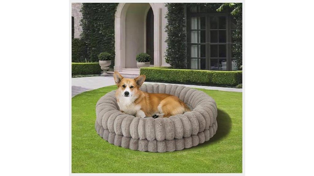 luxury round dog bed