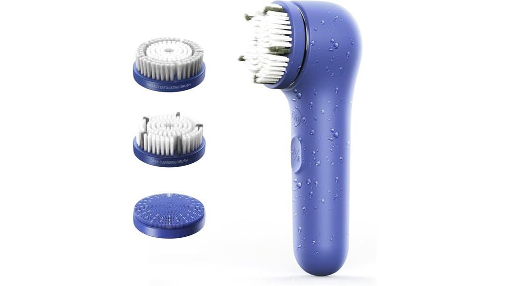 magnetic three head cleansing brush