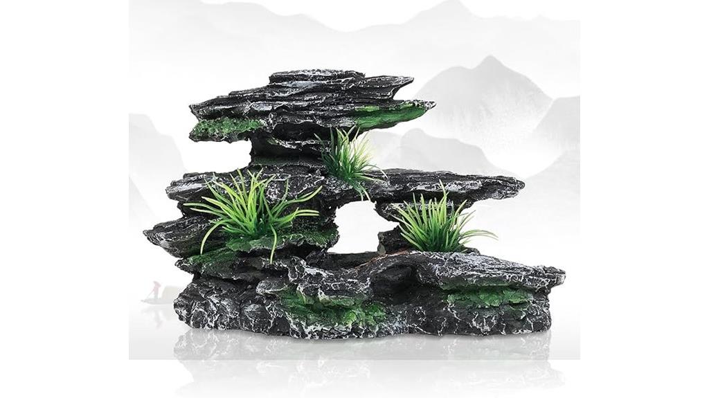 mountain view aquarium ornament