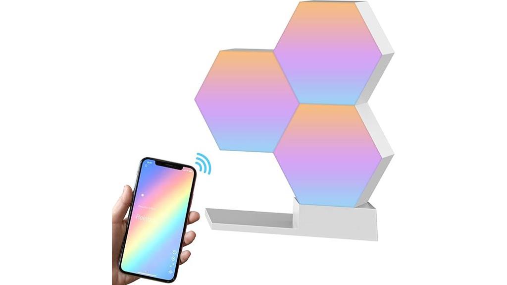 multi color hexagon led lights