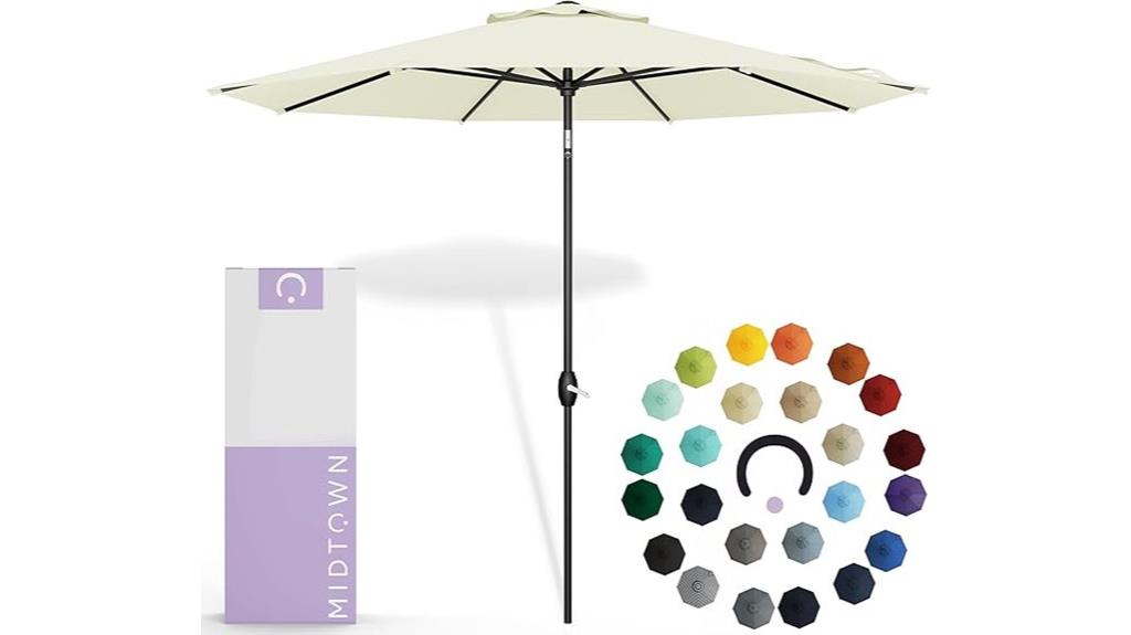 nine foot canvas patio umbrella