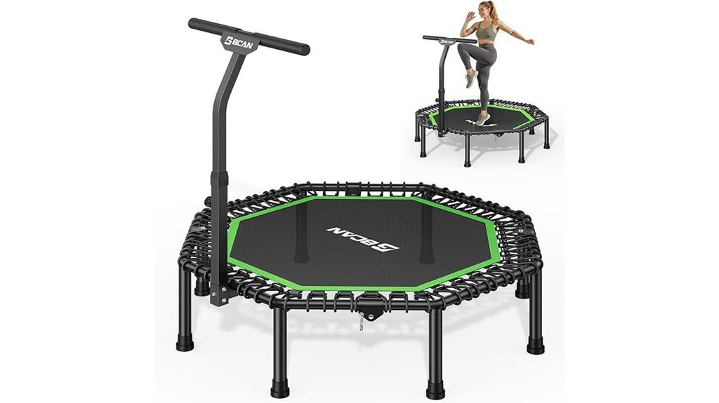 octagonal mini trampoline handle